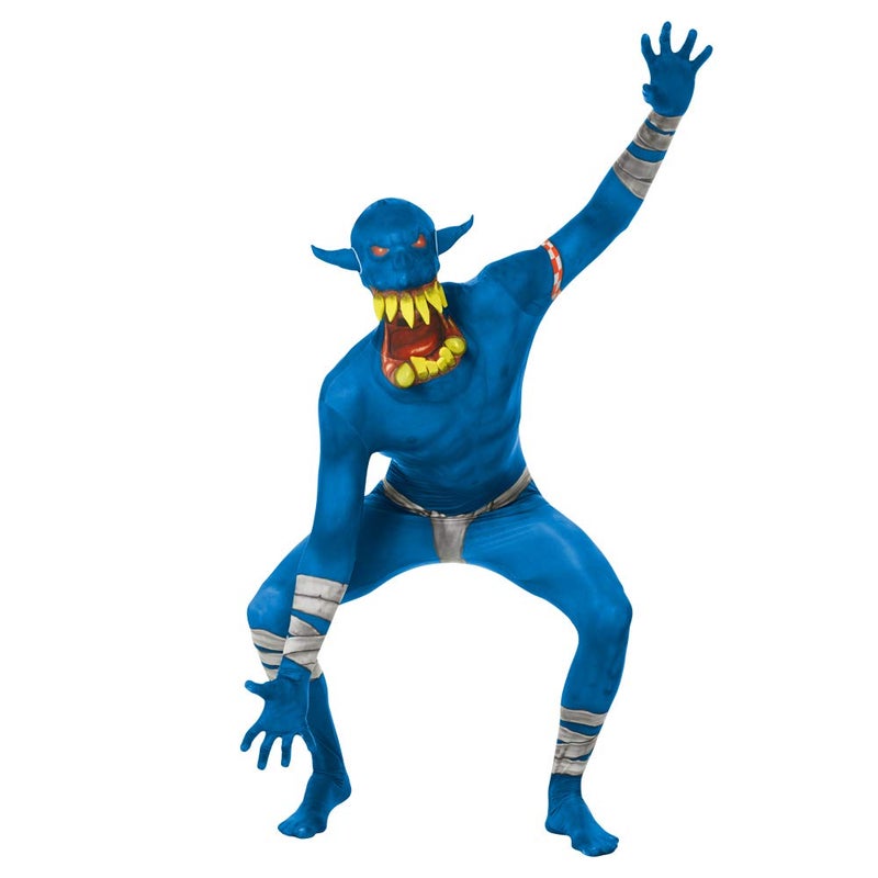 Morphsuits Men's Jaw Dropper Costume, Orc Blue, Medium - Image 3